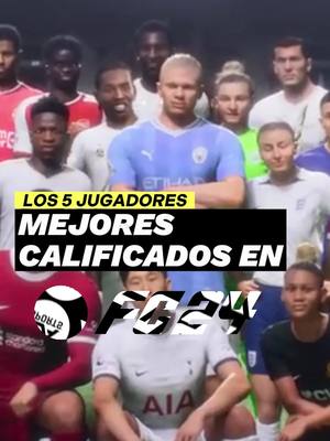 A post by @datapurpura on TikTok caption: El EA SPORTS FC 24 está a la vuelta de la esquina y te traemos a los 5 mejores jugadores calificados en este videojuego. #easportsfc24 