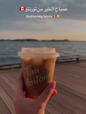 A post by @canada_belarabi on TikTok caption: G☕️☕️d Morning ☀️ #toronto#ontario#coffee#latte#lakeshoretoronto #waterfrontbia #canada #gta 