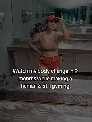 A post by @thegoodeve0420 on TikTok caption: 9 months of growing a human and still working 😪 #fyp #pregnanttiktok #foryou #GymTok #สปีดสโลว์ #สโลว์สมูท #CapCut