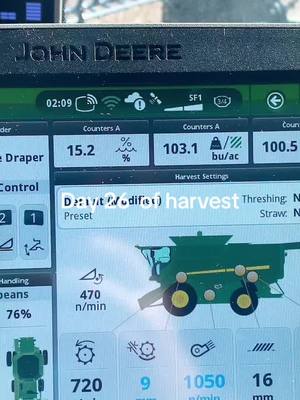 A post by @scw760629 on TikTok caption: #farmlife #farm #farmtok #johndeere #pioneerseed #beanharvest2023