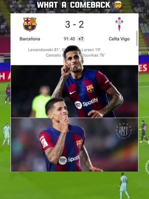 A post by @fcbarcelona__100 on TikTok caption: 3 goals in 10m 🤯🔥 #fyp #foryou #barcelona #football #felix #cancelo #lewandowski 