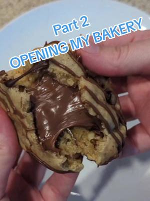 A post by @staceycakesca on TikTok caption: Part 2 - Opening a Bakery! #NOTL #openingabakery #niagaraonthelake #newbakeryintown #niagaracakes #nutellastuffed #nutellastuffedcookies 