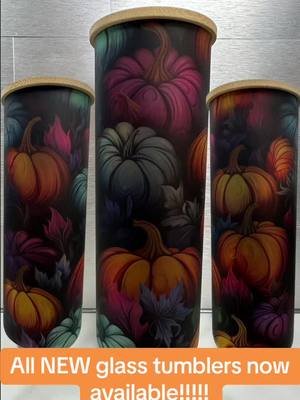 A post by @courtney_schroeder18 on TikTok caption: #tumblersoftiktok #tumblers #sublimation #beautiful #SmallBusiness #spookyseason #glasstumblers #glasscups #getthemwhiletheyarehot #neverenough #freeshipping #igottathingforthewildones #MomsofTikTok #stepmomsoftiktok 