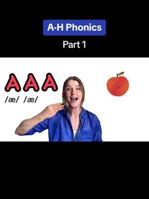 A post by @tora_the_teacher on TikTok caption: Part 1, Phonics Chant, letters A to H #phonics #alphabet #lettersounds 