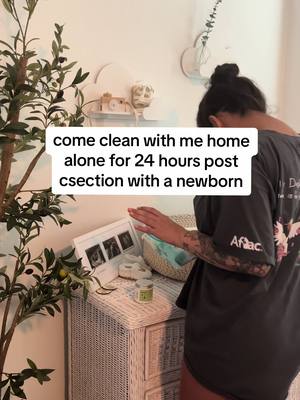 A post by @barbarasandre on TikTok caption: I probably wont attempt to clean my house again until my baby is about 6 months old😂 #postpartum #postcsection #newborn #firsttimemom