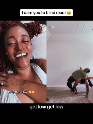 A post by @blackgirluplifted on TikTok caption: #duet with @Hope & Kadero #challenge if i cant have fun like this with my man ☝🏾☝🏾☝🏾 it ain’t love 😂😂😂 yall are amazing may God continue to bless your family 🙏🏾🙏🏾🙏🏾🙌🏾🙌🏾🙌🏾 #hopenkadero #lovethem #blacklove #afamilythatlaughstogether #lmao #boredinthehouse #blindreaction #hilarious