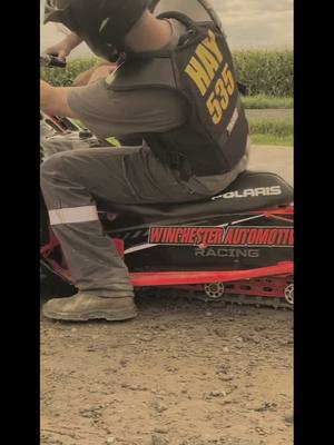 A post by @snowmobileontario on TikTok caption: Winchester Auto / Hay Custom Farming🙌🏁🥰 #grassdrags #sledtok #sdro #snowmobile #powersports #twostroke #polaris #ultimaxbytimken #fyp 