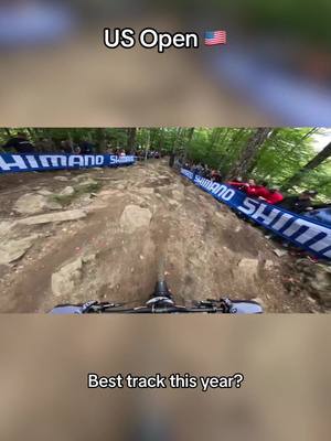 A post by @blake_cherubini on TikTok caption: Definitely my favorite track of the #usdh season 🔥 #downhillmtb #mtb #mtbpov 