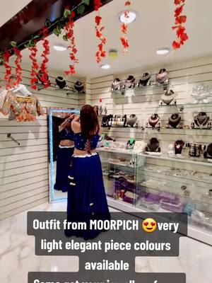 A post by @anantasamgi on TikTok caption: Dewanee Mastanee Ho Gaye clothing from moorpich very light elegant piece choli gaghra 😊😍🥰#moorpich #HKMAA #jewelleryclothing #@Madhvi