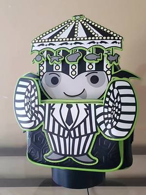 A post by @frogtales7 on TikTok caption: BEETLEJUICE! BEETLEJUICE! BEETLEJUICE ! 🖤🤍🖤🤍🖤🤍🖤 #BeetleJuice #Loungefly #MiniBackpack #LoungeflyMiniBackPack #LoungeflyCollection #Collector #Collection #beetlejuicebettlejuicebeetlejuice #fyp #foryoupage #fypppppppppp