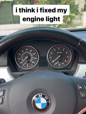 A post by @josho.dc5 on TikTok caption: i think i fixed the engine light problem! #e90 #bmw #bmw335i #n54gang #cartok