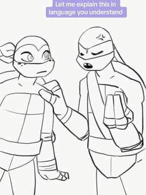 A post by @dannisaturday on TikTok caption: Literally their whole dynamic lol #tmnt2012 #tmnt #tmntmikey #tmntdonnie #donatellotmnt #donatellohamato #michaelangelo #mikeytmnt #fypシ 