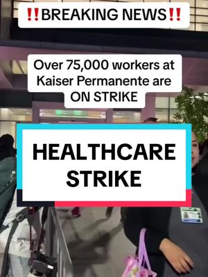 A post by @thatlesbianlawyer on TikTok caption: #stitch with @More Perfect Union Know about it. Talk about it. Important things are happening and they don’t deserve to be a footnote. #union #labor #healthcare #healthcarestrike #kaiserpermanente #foryou #fyp 