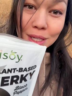 A post by @tammy_blackmedia on TikTok caption: Trying @Unisoy Vegan Jerky Official on the trail. These were super tasty!! Thank you for sending them for me to try! #freeproduct #unisoy #plantbased #jerky #vegetariansnack #snacktok #vegansnacks