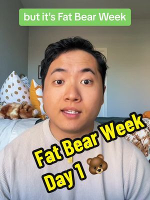 A post by @thebenchewy on TikTok caption: FAT BEAR WEEK BABY #greenscreen #fatbearweek #bears #bearsoftiktok #fyp #foryou