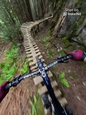 A post by @ddangerousddave on TikTok caption: They don’t make ‘em like this anymore! Shot on the @insta360_official X3 #mtb #mtblife #downhillmtb #bike #woodwork #enduro #freeride #insta360x3 #insta360