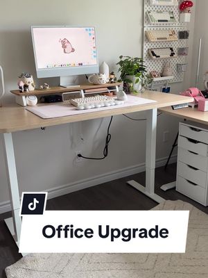 A post by @milkteanco on TikTok caption: Upgrade my studio office with @EFFYDESK | Standing Desks Aery Chair and Under Desk Treadmill 🩶 No more jogging or walking in the cold Canadian weather! 🥶 With the help of the walking pad, I can now stay warm and reach my daily step goal from my desk while getting work done! 🏃🏻‍♀️ Ever since I started using a standing desk and switching to an ergonomic chair, I have seen a significant improvement on my back pain 😮‍💨 Are you working from home too? Maybe this is your sign to upgrade your home office! 👀✨ Use code “MILKTEANCO” to save 12% off your entire order 🤎   #EFFYDESK #effydeskpartner #PR #deskgoals #desksetup #cozy #cozyaesthetic #dayinmylifevlog #cuteaesthetic #officetour #deskorganization #deskdecor #cozyaesthetic #smallbiz 