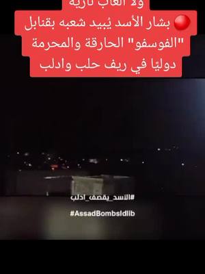 A post by @reem.sama on TikTok caption: #assadbombidlib #اجرام_الاسد #اسلحة_محرمة_دوليا 