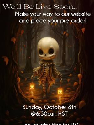 A post by @thejewelryboxbylw on TikTok caption: Hurry hurry get your orders in!🤭 Join us at 6:30hst and see your treats you reveal!🥰👻🎃🦇🎉🧡🖤#fyp #thejewelryboxbylw💎 #islandgirls🌺♥️ #pineappleprincesses🍍👑 #halloween2023🎃🦇👻 #sisters💞