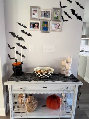 A post by @marissa.charlotte1 on TikTok caption: 🪄#decorate my entry table🪄 #decor #decoration #decorating #october #mood #vibes #fall #fallaesthetic #spooky #spookyseason #spookymonth #halloween #halloweenlook #halloweenathome #halloweendecor #target #targethalloween #targetfinds #targetmusthaves #fun #fyp #foryou #foryoupage #foryourpage @target #pumpkinseason #homedecor #trending #decoratewithme #grwm