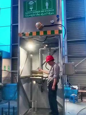 A post by @emergencyeyewash on TikTok caption: Ensure the safety of your employees by equipping your workplace with our dependable emergency shower and eyewash system.#eyewashshower #eyewashstation #eyewashshowersupplier #eyewash #fyp #emergencyeyewashstation