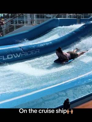 A post by @elyssakate3 on TikTok caption: The Flow Rider on the Oasis of the seas cruise ship was so funnn, and challenging! 