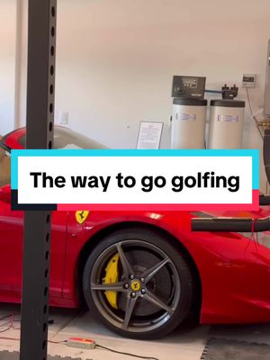 A post by @the.sweetlife.of.cody on TikTok caption: Show up like this boizzz #ferrari #golf 