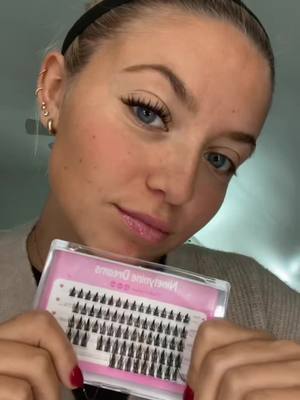 A post by @mellbenish on TikTok caption: These lashes>> #athomelashextensions #athomelashes #beauty 