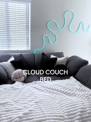 A post by @alaniestelle on TikTok caption: Literally the best decision ever🤍 #cloud #cloudcouch #cloudcouchdupe #modularcouch #modularsectional #cozyapartment #apartment #apartmentdecor #apartmentliving #couchbed #movienightideas #livingroom #livingroominspo #livingroomideas #livingroomdesign #fyp #commixcouch #commix