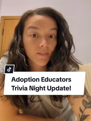 A post by @b3llatora on TikTok caption: Wednesday, October 18, 9pm CDT. Adoption Educators Trivia Night. At least $300 is up for grabs! 5 rounds, 5 questions each with tie breakers if necessary. Gift goal giveaways to commenters. You need a Paypal account, and pen and paper to track your answers! Rules: no shop talk, every child centered child welfare advocate is invited! The 🔗 to the GoFundMe is in my B. I. O. Updates will be given if we receive more funds. Share with your friends and I'll see you there! #b3llatora #trivianight #gofundme #giveaway #adopteetrivia #adoptioneducation #adoptioneducator #childcentered #childcenteredcare #adoptioneducators #💲 