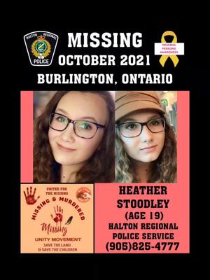 A post by @advocatedee on TikTok caption: FIND HEATHER STOODLEY  @healingherheart  #fyp & #fypシ & #MissingAndMurderedUnityMovement & #MissingPersons & #HeatherStoodley & #BurlingtonOntario & #TroutCreekOntario & #NorthBayOntario & #AlgonquinOntario & #SudburyOntario & #OntarioCanada & #Canada & #Unity & #Nationwide & #Viral