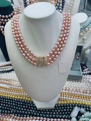 A post by @timeless.official1 on TikTok caption: New arrival champagne 3 layers set#pearl #jewerymaking #jewerycollection #fashion #necklace #bracelet