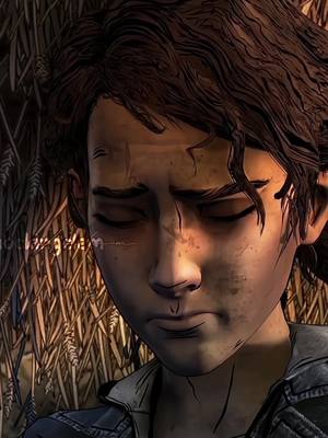 A post by @mockingclem on TikTok caption: #CLEMENTINE: both to young for this || #ajtwdg #alvinjunior #twdg #clementinetwdg #clem #clementineedit #thewalkingdeadgame #twdgedit #fyp #foryou #foryoupage #music #edit #season4 #season1 #sad