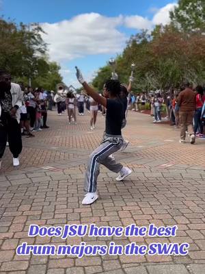 A post by @hbcucultureshop on TikTok caption: Welcome to the Sonic Boom show 💥 🐅 💙🤍 #jsu #hbcubands #hbculove #hbcupride #jacksonstate #hbcutok #hbcuhomecoming 