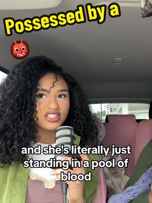 A post by @meandmysisterspodcast on TikTok caption: She was possessed #fyp #possessedbydemon #fypp #viralvideo #pinkcar #podcastgirls #meandmysisterspodcast #podcastsisters