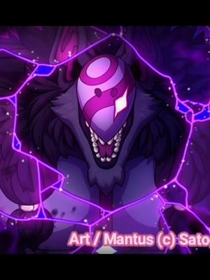 A post by @satogacrank on TikTok caption: Finally, a fully rendered artwork of Mantus. #mantuscelestia  #satogacrank  #originalcharacter  #deityoc  #furrytiktok  #timelapse 