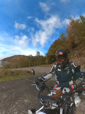 A post by @lady_c_rider on TikTok caption: le col de Pailheres #triumph #motarde #travel #tiktokfrancais🇫🇷 #scrambler1200xc #roadtrip #moto #belgium🇧🇪