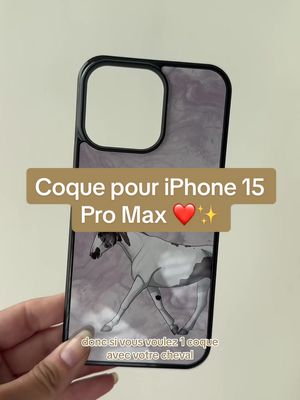 A post by @au_galon on TikTok caption: www.augalon.com 😍🫶🏼 #coque #iphone15 #promax #cheval #horse #equestrian 