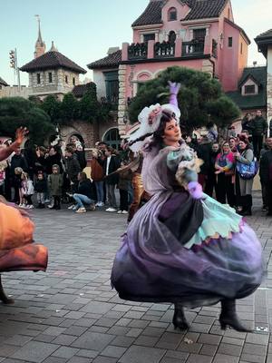 A post by @mitchellisbetterthanyou on TikTok caption: Haopy halloween from the illusion manor gang at Disneyland Paris! #disneylandparis #disney #halloween #disneyhalloween #disneyparade #mickeyshalloweencelebration @Disneyland Paris ✨