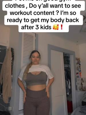 A post by @raylynnn1212 on TikTok caption: Im get a gym membership soon 🥰 #gymclothes #gymoutfit #gymoutfitideas #gymapparel #gymapparelforwomen #fypシ #momof3 #postpartum #postpartumbody #2monthspostpartum