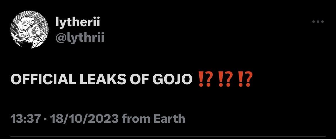 A post by @lytherii on TikTok caption: there’s no way #fy #fyp #jujutsukaisen #gojo #gojosatoru #anime #animetiktok #jjk239 #jjk239spoilers 