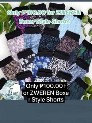 A post by @joeydelosreyes95 on TikTok caption: Only ₱100.00 for ZWEREN Boxer Style Shorts #zwerenboxershorts #boxershort #short