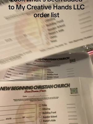 A post by @mycreativehandsllc on TikTok caption: #mycreativehandsllc #supportsmallbusiness #personalizedgifts #canvadesigner #designedwithcanva #cricutprojects #nbcc #newbeginningchristianchurch #offeringenvelopes