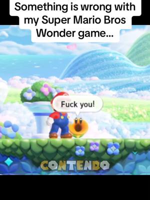 A post by @contendo_old on TikTok caption: My game is broken? #supermariobroswonder #fyp #meme #viral #nintendomemes #gaming #nintendoswitch 