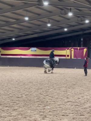 A post by @ktj_equestrian on TikTok caption: Our first ever attempt at a simple change!