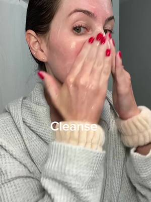 A post by @myfriendscallmeaubs on TikTok caption: Nighttime skincare routine @Omnilux LED #skincareroutine #acneskincareroutine #redandbluelighttherapy #acneroutine #nighttimeskincare