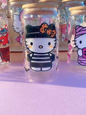 A post by @trujinakivogue on TikTok caption: Hello Kitty Halloween! #halloween #cutehalloween #foryoupage #Glasscup #cutenessoverload #tiktoknews