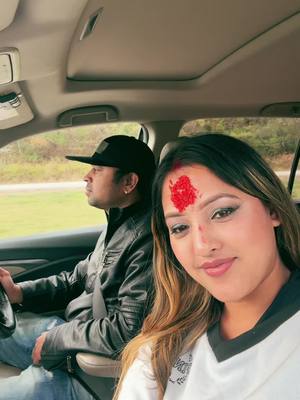 A post by @cuteindu4 on TikTok caption: #husbandwife #nepaligirl #Dashain