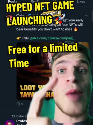 A post by @cryptoconquerer on TikTok caption: Dont be that guy that couldve gotten in for FREE but now has to pay later 🤦‍♂️🚀💰 #crypto #cryptocurrency #calaca #nft #web3 #games #gaming 