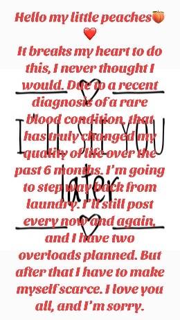 A post by @justatadmorelaundry on TikTok caption: I love you all my little babies, my heart hurts but i havent been myself and i can barely do the videos i do. Thalassemia, is severe anemia, and it makes hard to even wake up. I begin blood transfusions soon. The time after those is when ill be at my best. Im not leaving, just exhausted beyond what i can handle. Thanks for always supporting me❤️